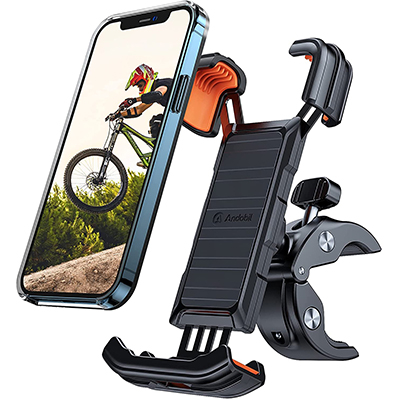 andobil Porta Cellulare da Bici [Protezione Completa] Porta Telefono Bici Rotazione a 360° Porta Cellulare Moto Universale per iPhone 13 12 11 Samsung S21 S20 4.7-6.8 Pollici Smartphones